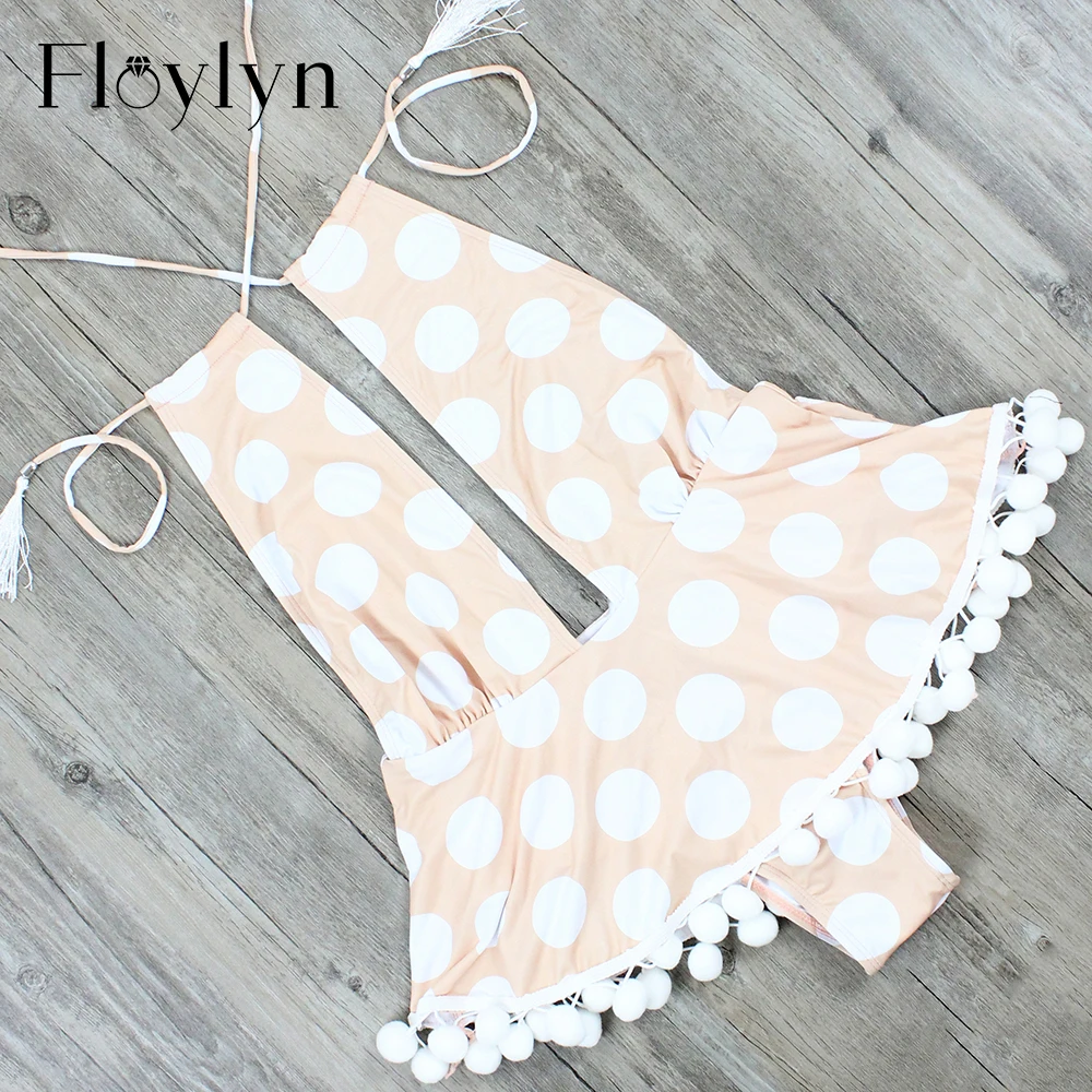 Купальник Floylyn с глубоким вырезом пикантный цветной трикини на шнуровке