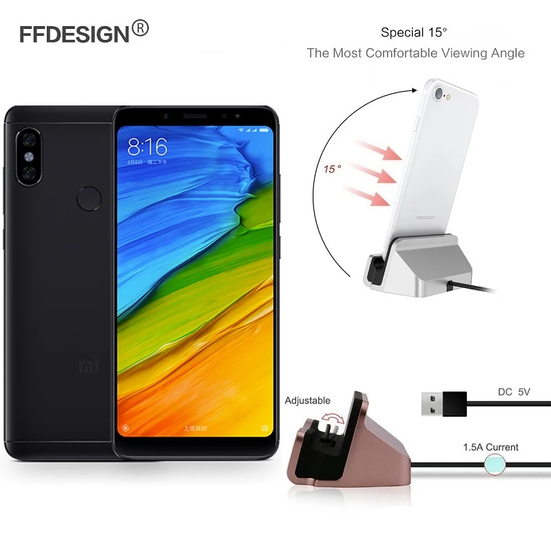 Usb зарядное устройство для телефона Xiaomi Redmi Note 5 Pro Зарядное Док-станция Примечание