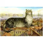 Алмазная живопись сделай сам, полная выкладка, Круглая Мозаика, наклейка, кот на крыше, Декор, живопись, вышивка крестиком 5d, алмазная вышивка