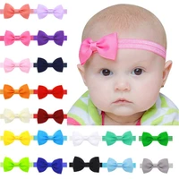 20pcslot kids small bow tie headband diy grosgrain ribbon bow elastic hair bands hair accessorie