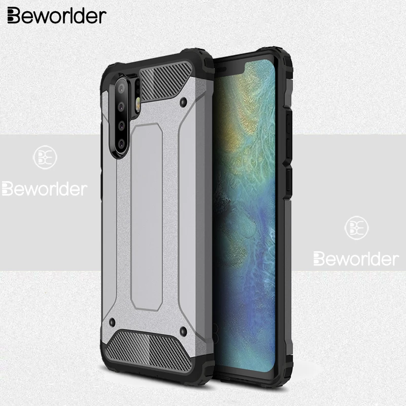 Чехол-гибрид beworld для huawei P30 Pro двухслойный из поликарбоната ТПУ полная защита от