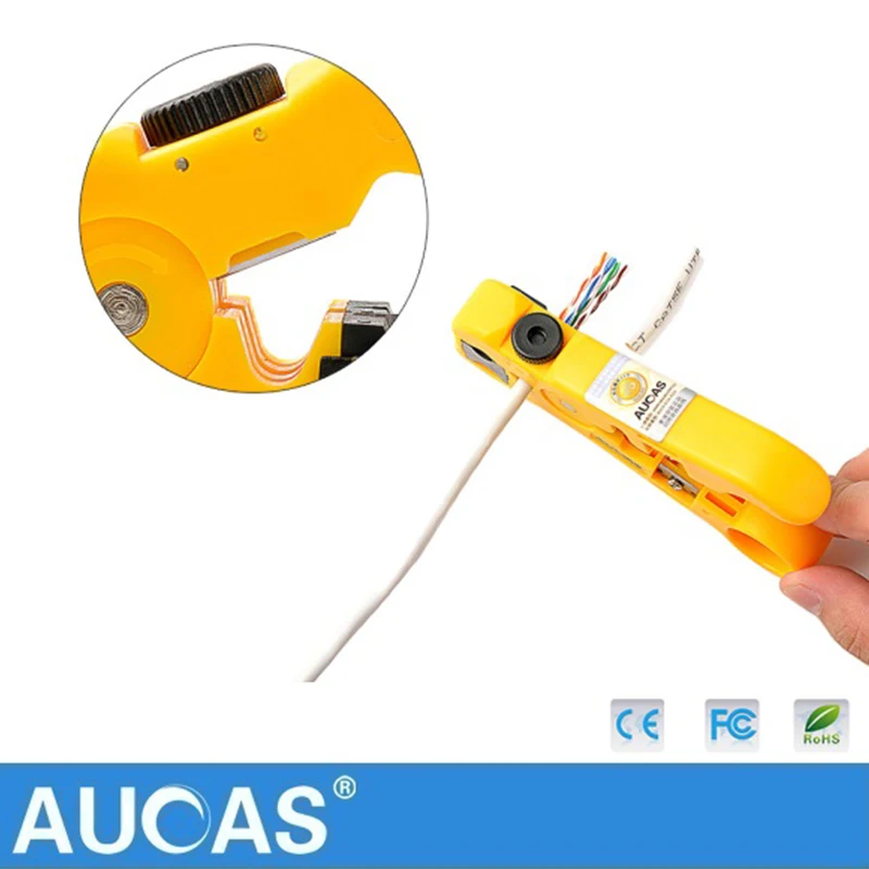 AUCAS инструмент для зачистки кабеля Rj45 щипцы кусачки проводов устройство снятия