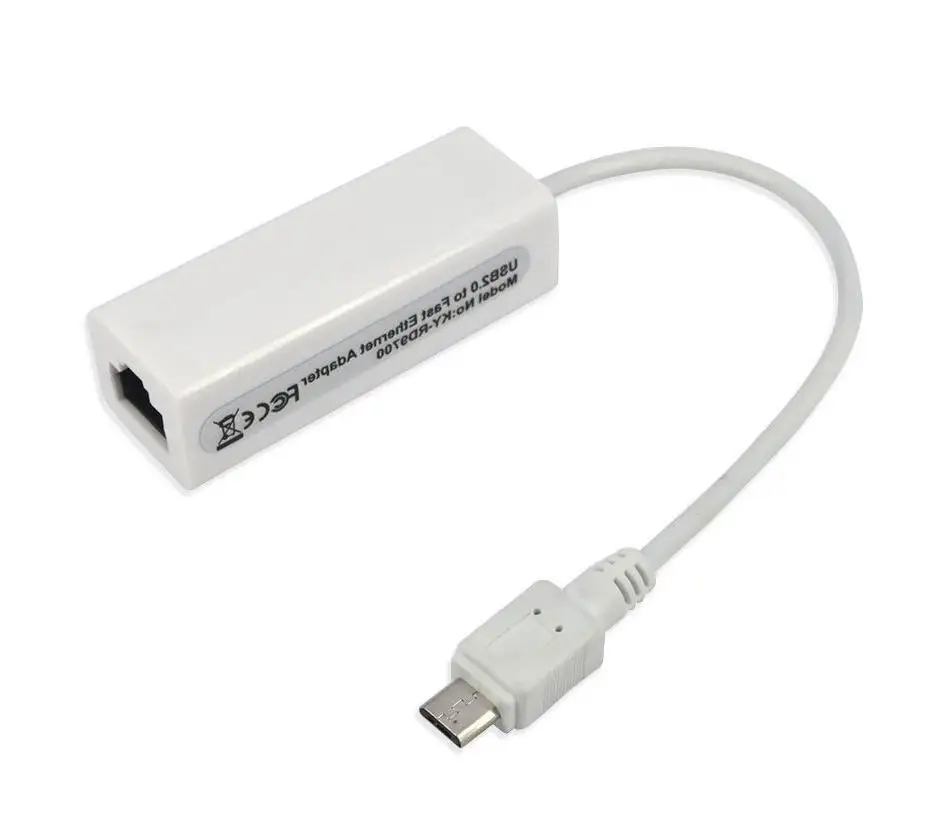 Сетевой адаптер Micro USB 2 0 с разъемом папа на мама 5 контактов 10/100 мбит/с Ethernet LAN