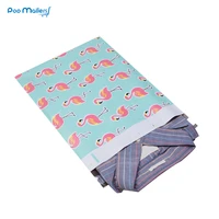 100pcs 25 533cm 1013 inch flamingo pattern poly mailers self seal plastic mailing envelope bagsbags for packing shirts