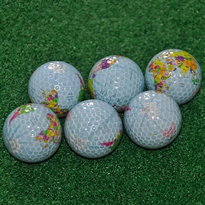 Забавные мячи для гольфа глобус Карта шаблон тренировочный мяч подарок