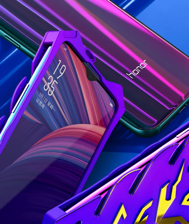 Zimon Armor II Алюминиевый металлический чехол для телефона Huawei Honor 8X Max 8C 10 Lite Mate 20 Y9 2019