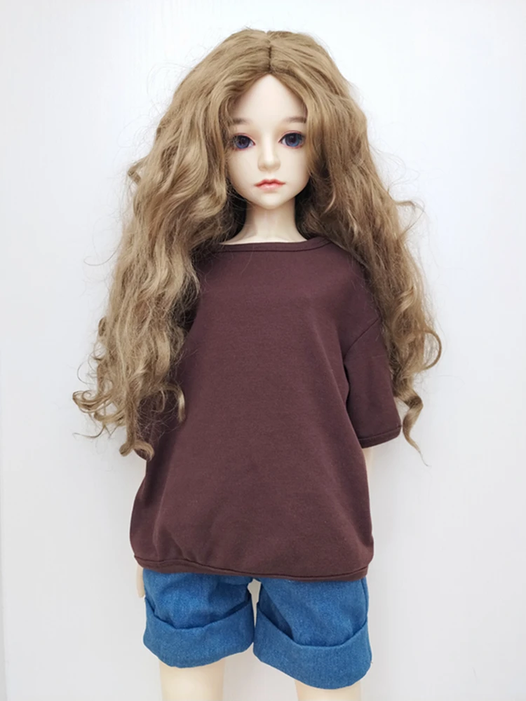 Хлопковая футболка с короткими рукавами аксессуары для кукол 1/3 1/4 1/6 BJD, Повседневная Одежда для кукол, футболки Одежда для кукол ручной работы Игрушки для девочек