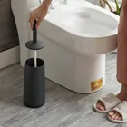 Креативный простой черный дизайн щетка для туалета и держатель набор Mooie Vorm Туалет Borstel wc аксессуары