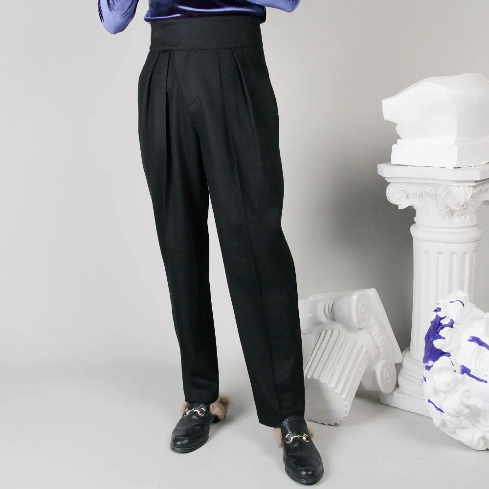 27-46 2022 Men's Clothing GD Hair Stylist Fashion Model Casual High Waist Woolen Harem Pants Plus Size Costumes | Мужская одежда