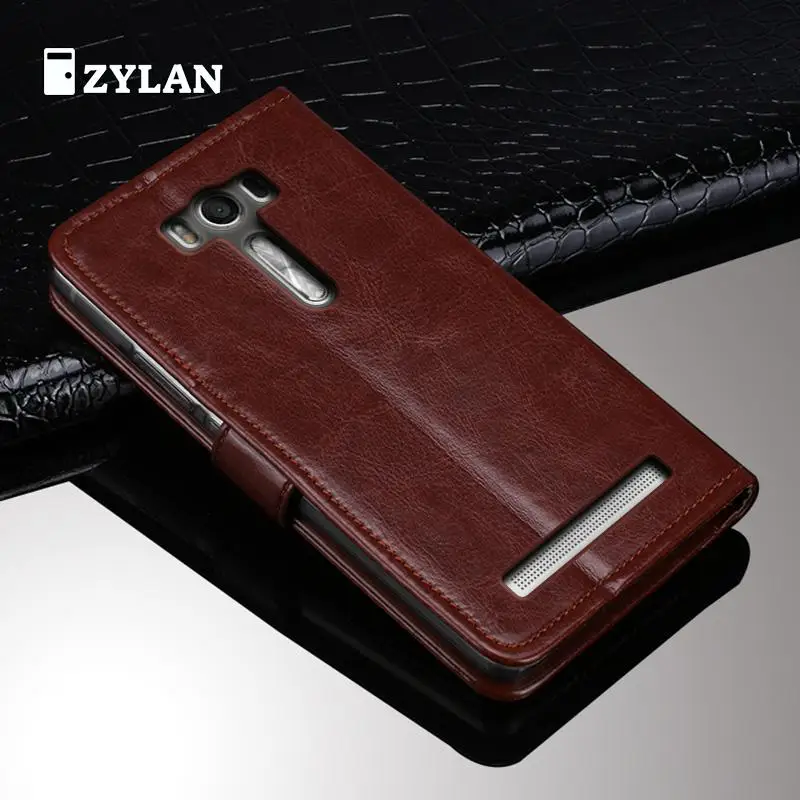Кожаный флип-чехол для ASUS ZenFone 2 Laser ZE500KL ZE500KG Z00RD Z00ED 5 0 ''с подставкой черный