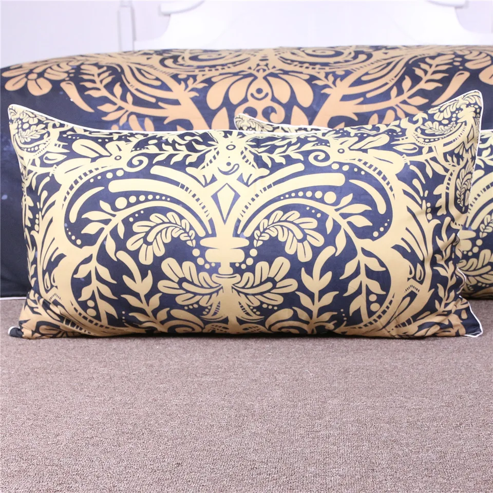 Золотой набор пододеяльников для пуховых одеял с наволочкой Ретро постельных