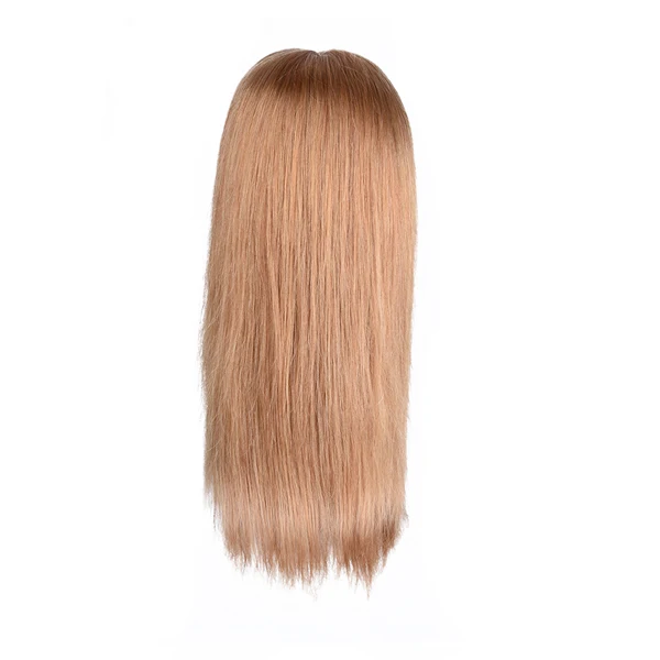 #27 Предварительно выщипанные 4*4 Кружева Закрытие человеческих волос парики с детскими волосами 150% Омбре медовый блонд бразильские волосы remy прямые волосы HairUGo парик шнурка - Цвет волос: #27