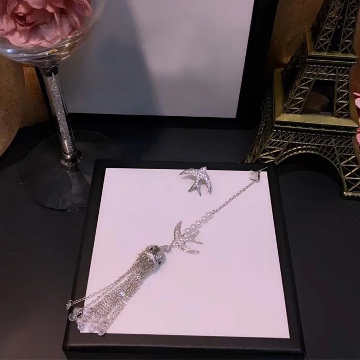 Модные дизайнерские Медь Jewelry 3A кубического циркония вечерние серьги|designer