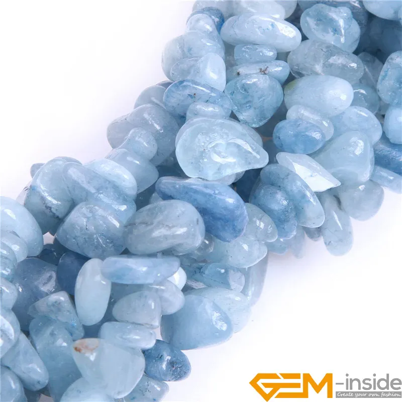 Натуральные аквамарины 7-8 мм фишки Самородка свободной формы бусины для