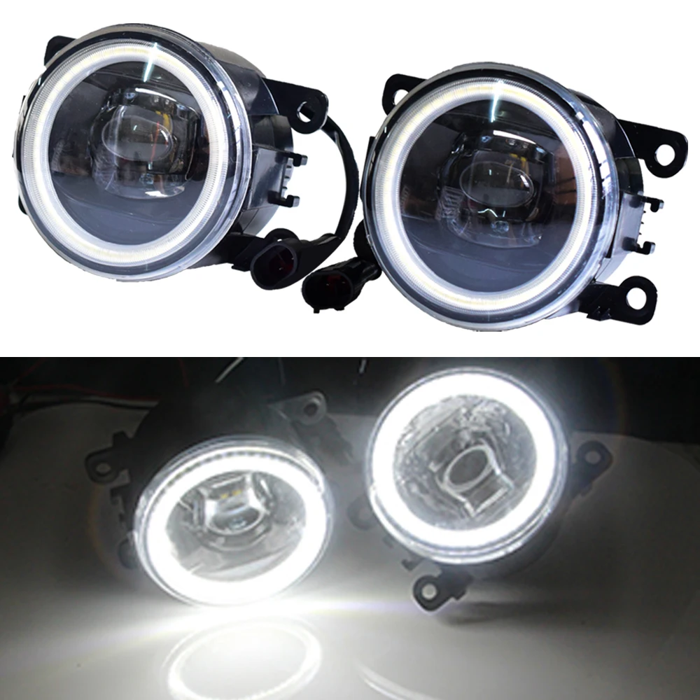 Светодиодный проектор angel eyes дневного света для peugeot 207 хэтчбек WA_ WC_ 2006-2011 противотуманные фонари