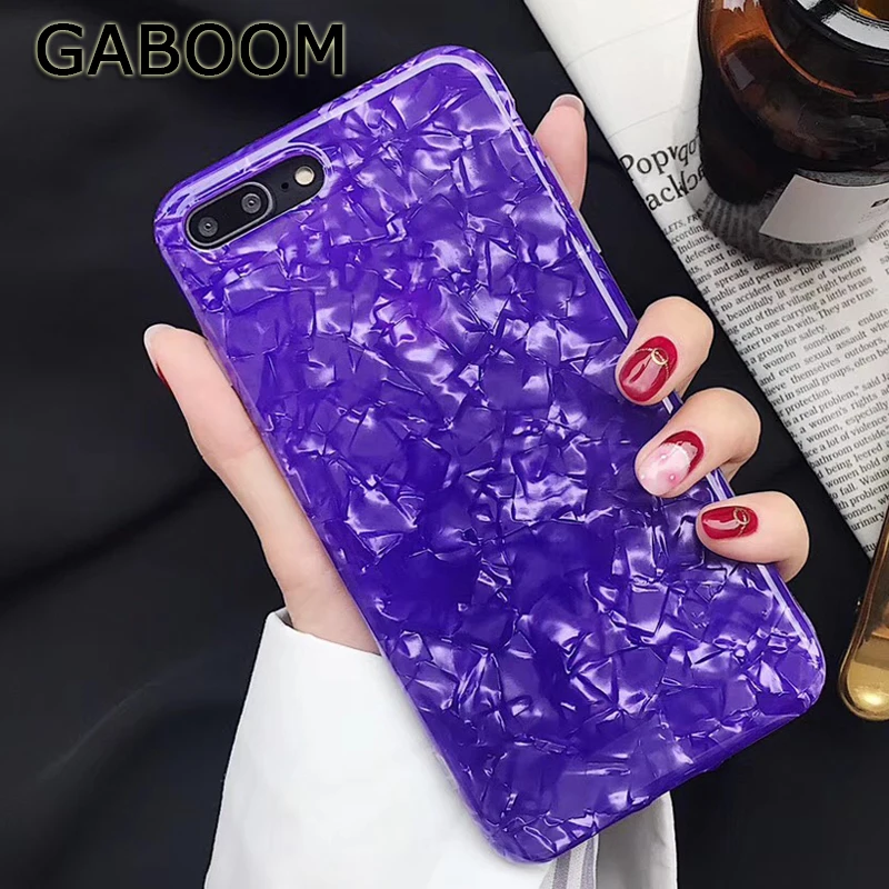 GABOOM фиолетовый лазерный узор блестящие телефона Чехлы для iPhone 6 Чехол 7 8 6s плюс х