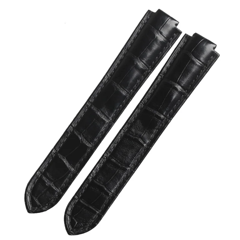 WENTULA Watch band For BALLON BLEU DE CARTIER Crocodile Leather With Sliver Buckle Accessories | Наручные часы