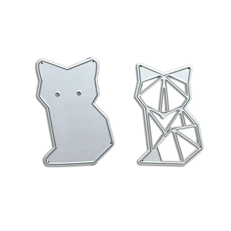 2 металлические трафареты с изображением милого кота новинка для сделай сам
