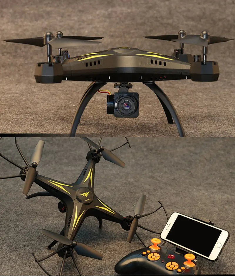 Большой размер Rc Дроны с камерой селфи Дрон Fpv Квадрокоптер ударопрочный