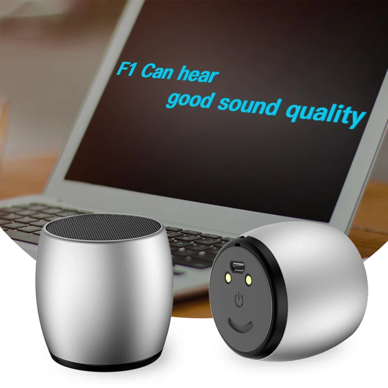 Sardine F1 Bluetooth-колонка портативная мини-колонка с системой TWS металлическая 3D