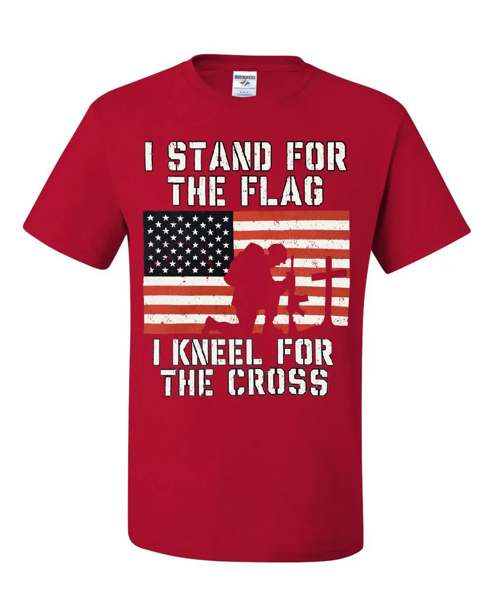 I Stand for the Flag Kneel Cross футболка патриотическая Военная крутая Повседневная с