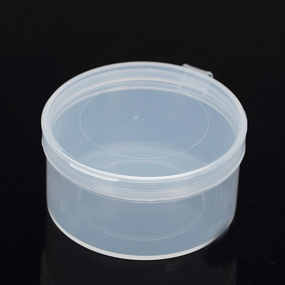 5 шт прозрачные маленькие круглые пластиковые держатели для сбора с крышкой