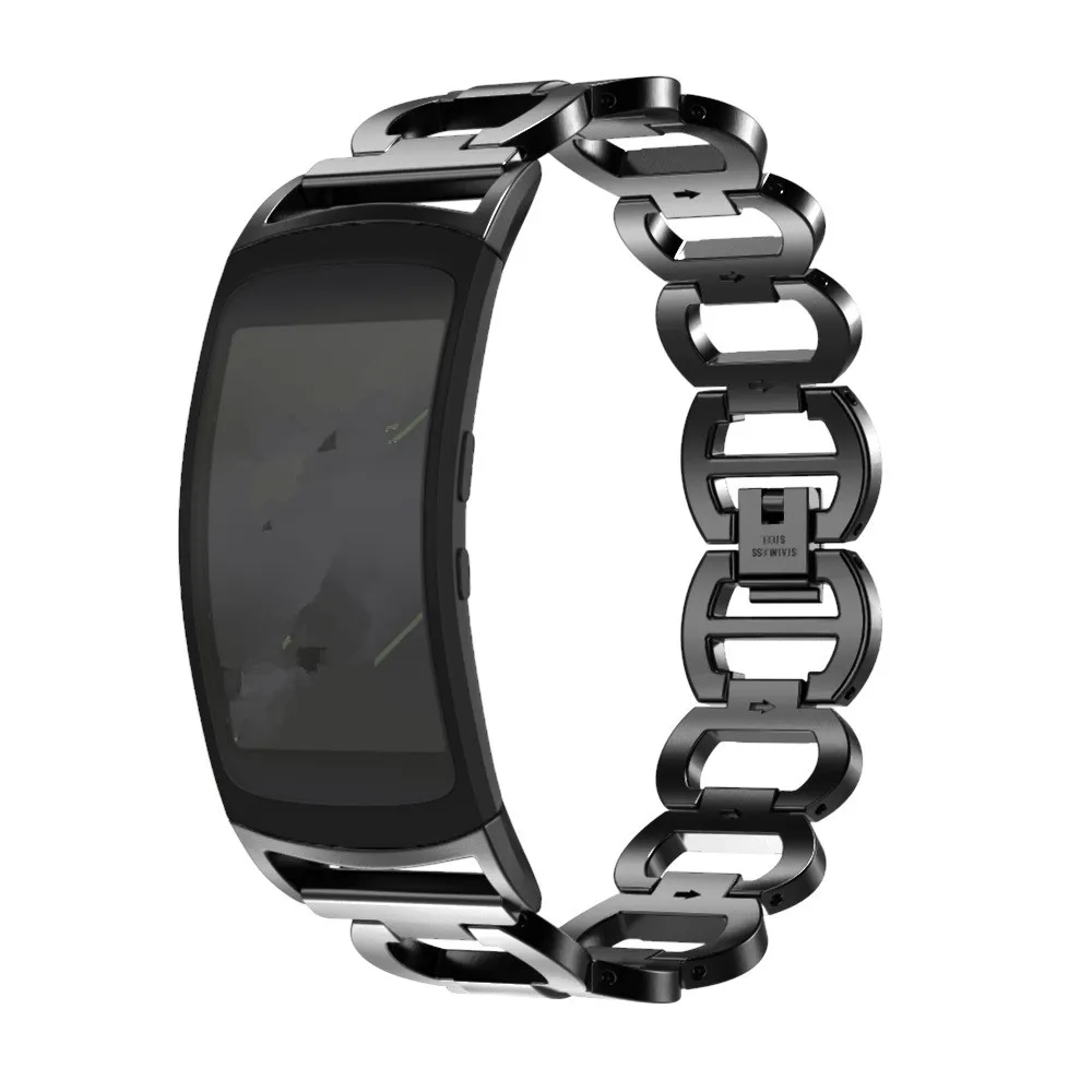 2 In1 COMLYO Stainless Steel Bracelet Strap for Samsung Gear Fit SM-R360 Wristband + USB Charger Cable Pro Band | Электроника