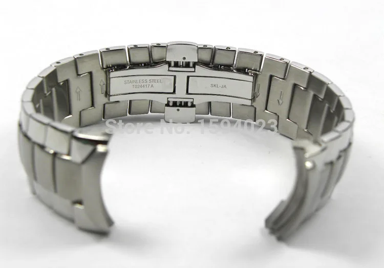 22mm T024417 New Watch Parts Male Solid Stainless steel bracelet strap Bands For T024 | Наручные часы