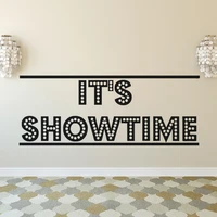 cinema design wall decal its showtime movie vinyl wall poster play game room wall art mural home theater decoration ay1614