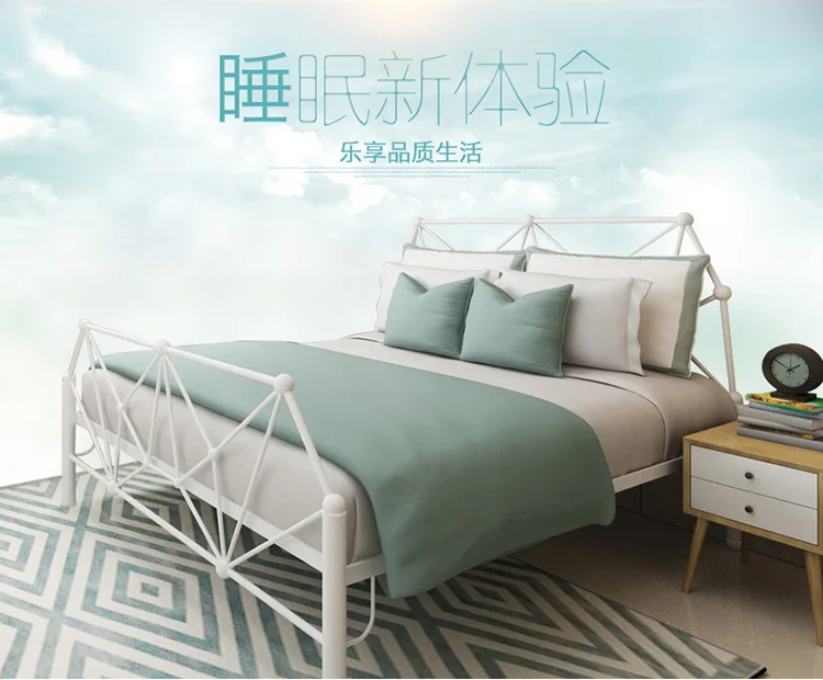 Кровати для дома железная кровать одиночная/двойная оптовая продажа размер 1 5*1 9