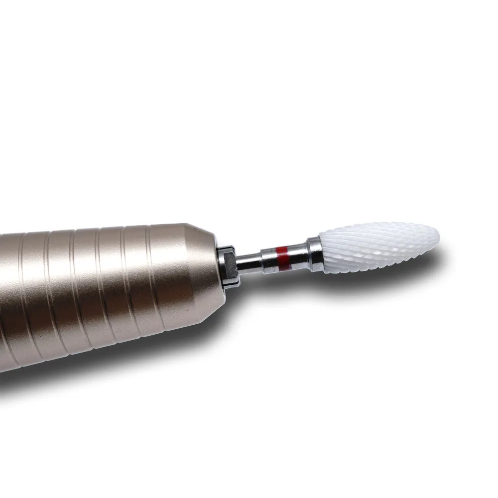 Тонкая белая пуля керамические сверла для ногтей Маникюр Педикюр Электрический