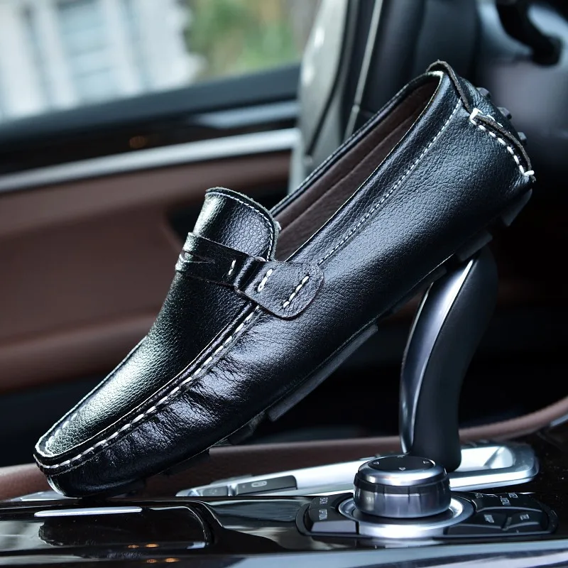 Sk/демисезонная мужская обувь в горошек повседневная кожаная больших размеров на