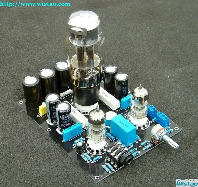 IWISTAO HIFI усилитель для наушников 6N3 SRPP Drive 6N5P 32-600 Ом Выходная мощность 1 Вт стерео Алюминиевый Чехол черный голос