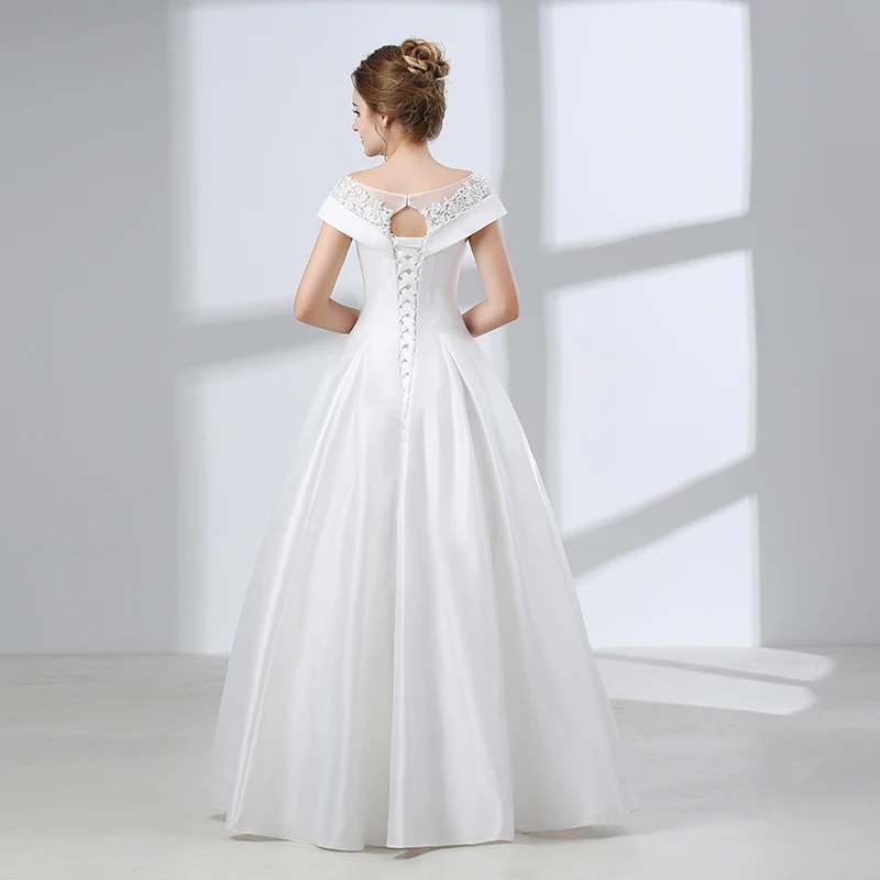Женское свадебное платье с открытыми плечами Forevergracedress белое трапециевидной
