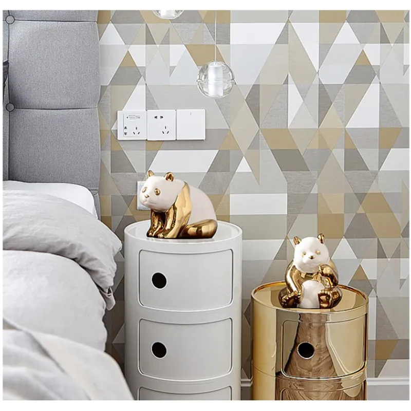 

Golden Ceramics Panda Crafts Creative Desktop TV Cabinet Home Bedroom Decoration Animal statue Souvenir Gifts R574