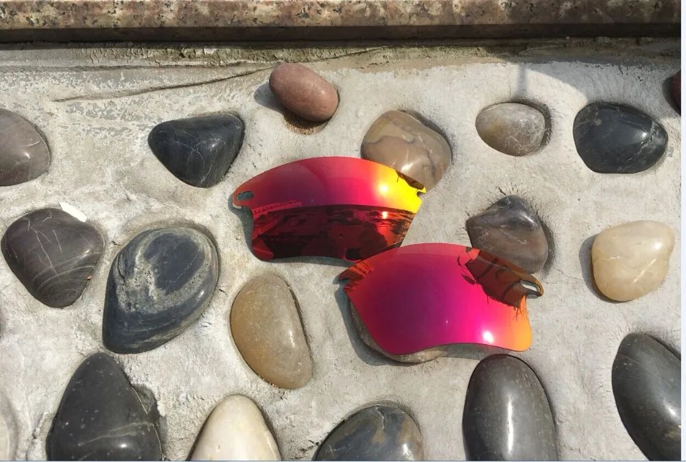 2 Pairs Purple Red &amp 24K Gold Polarized Replacement Lenses Lens for Fast Jacket XL Sunglasses | Аксессуары для одежды