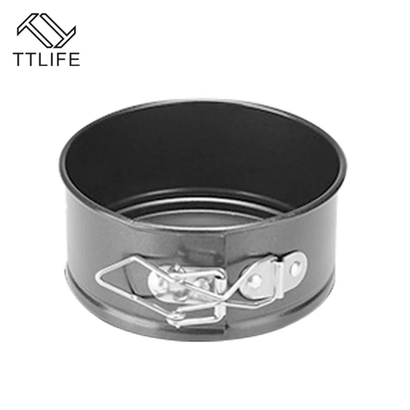 11cm TTLIFE 4 черная углеродистая сталь формы для выпечки антипригарная металлическая форма для выпечки круглая форма для выпечки торта съемная нижняя форма для выпечки торта - Цвет: 11cm