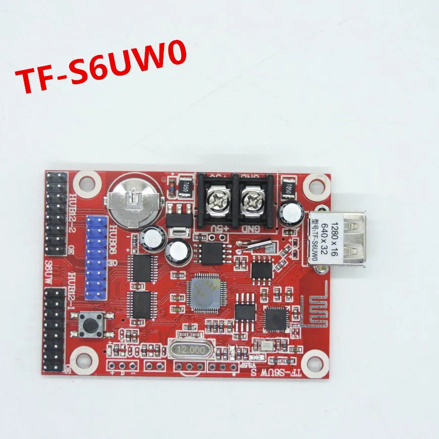 Светодиодная карта контроллера TF S6UW0 wifi поставляется с 1 * HUB08 и 2 HUB12 USB + WIFI