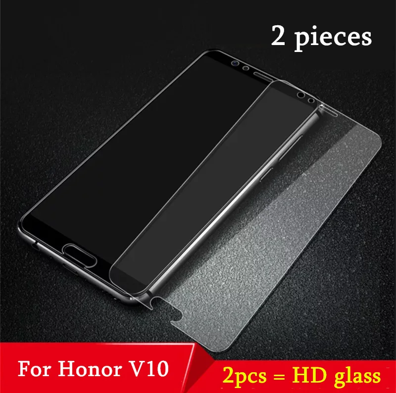 2Pcs HD glass 2 шт./лот, полностью закаленное стекло для huawei honor V10, защита экрана 0,26 мм, 9 H, взрывозащищенное стекло для huawei honor v10 view 10 - Цвет: 2Pcs HD glass