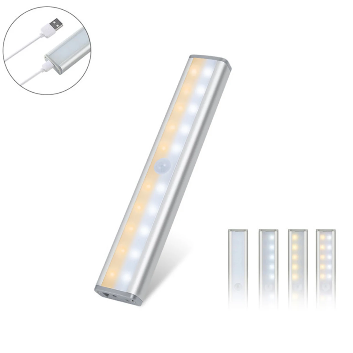 

Wireless Motion Sensor LED Light USB Rechargeable Stick-on Magnetic 20LEDs Night Light for Closet Cabinet