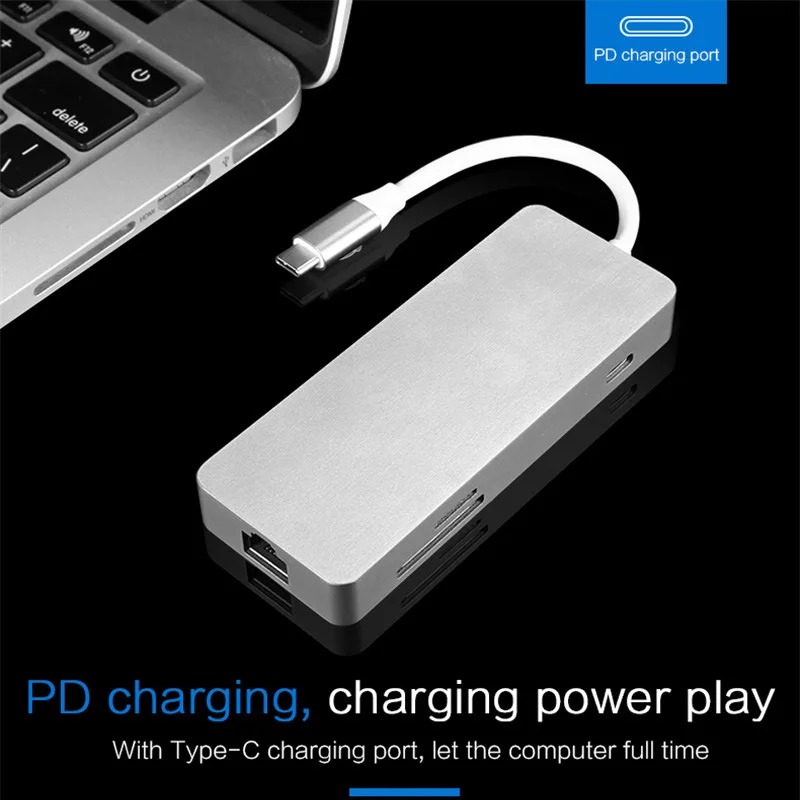 SOVAWIN Type C USB HUB 2 0 3 HDMI 4K HD Высокоскоростная передача 7 портов сплиттер адаптер