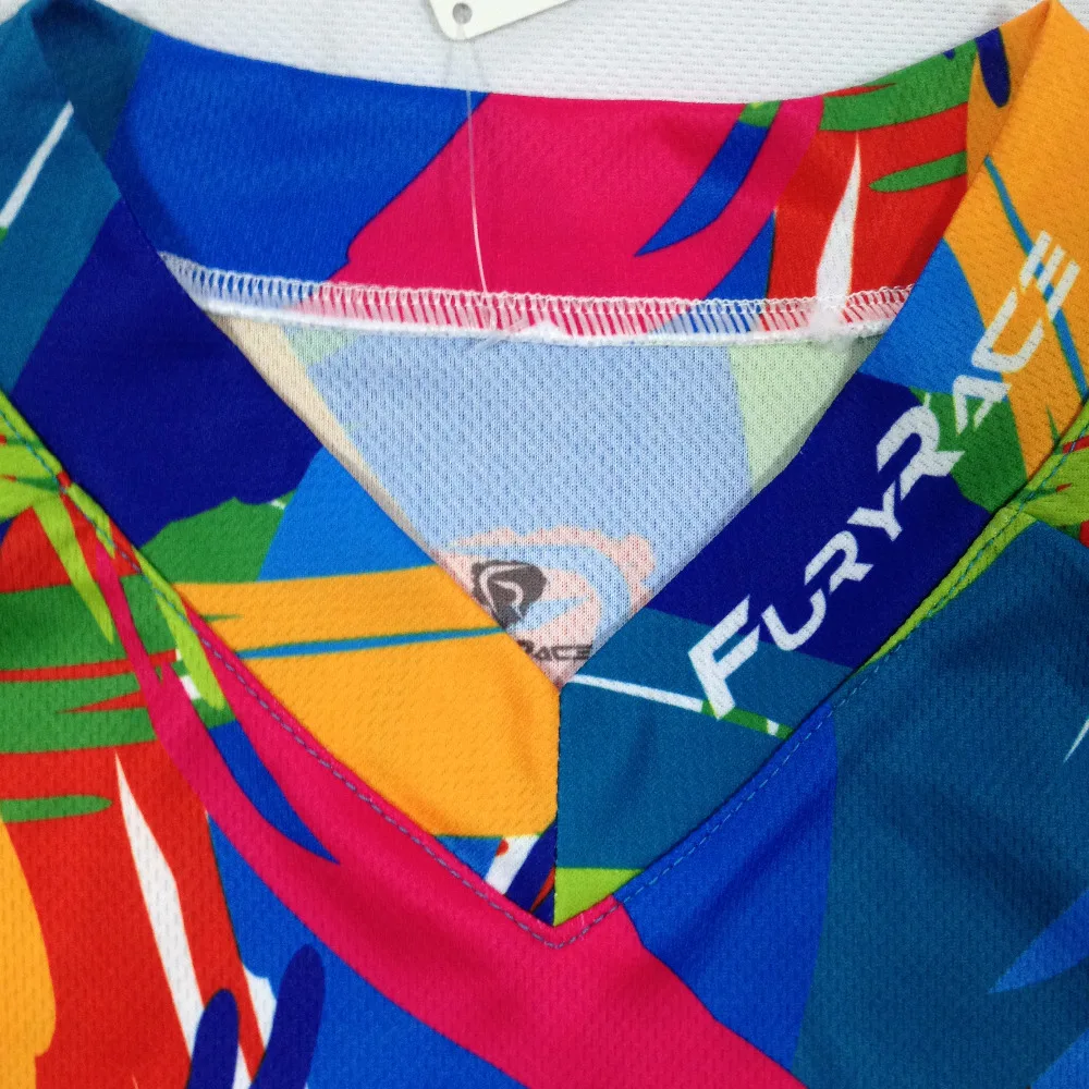 Фурия гонки 2017 Красочные печати длинные горные трикотажные изделия мотоцикл