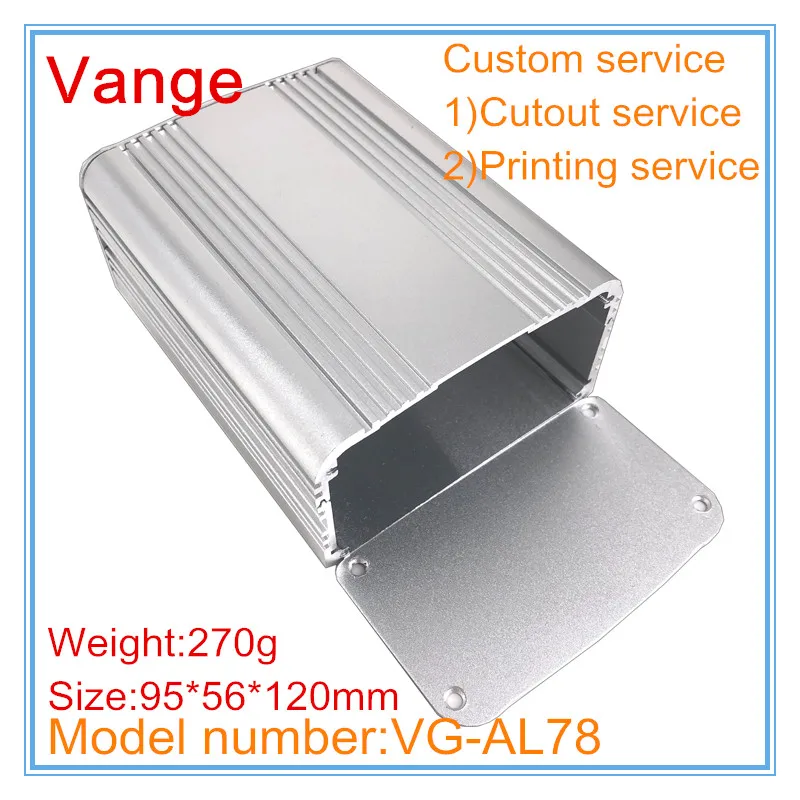 4pcs/lot heat sink surface junction box 6063-T5 aluminum enclosure case split 95*56*120mm for electronic PCB product | Обустройство