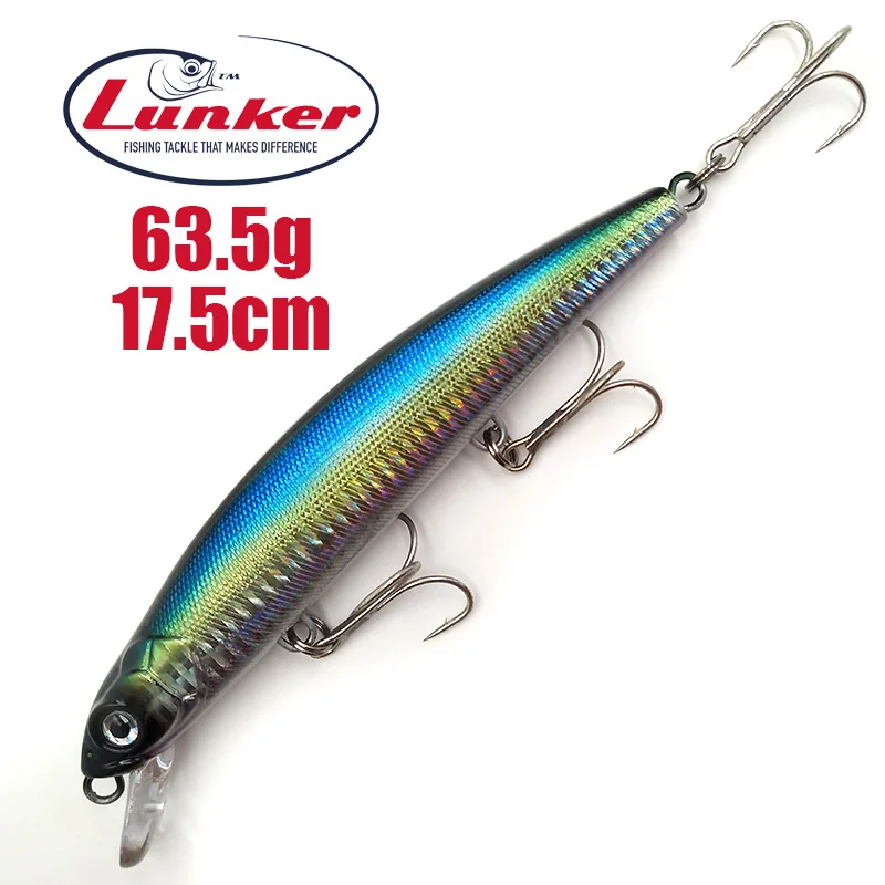 Lunker minnow 63 5 г 17 см погружающаяся морская рыболовная втулка приманка длинная