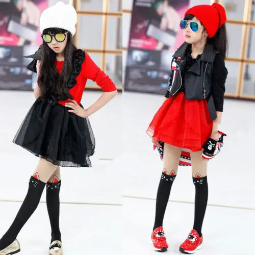 Чулки для маленьких девочек Модные Плотные однотонные детские чулки с милым