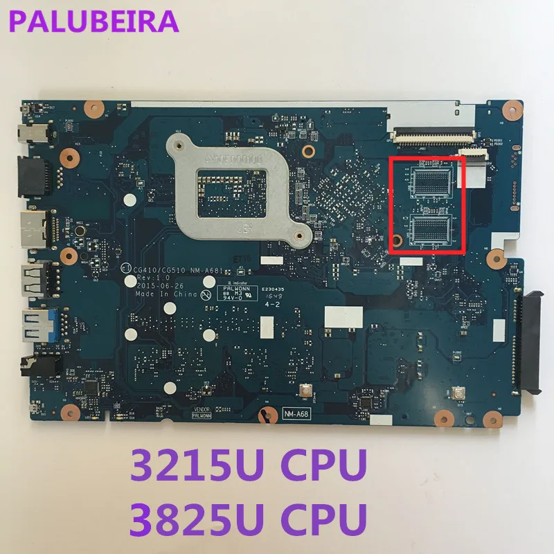 PALUBEIRA Бесплатная доставка Для Lenovo Ideapad 100-15IBY 100-15IBD CG410/CG510 NM-A681 ноутбук материнская