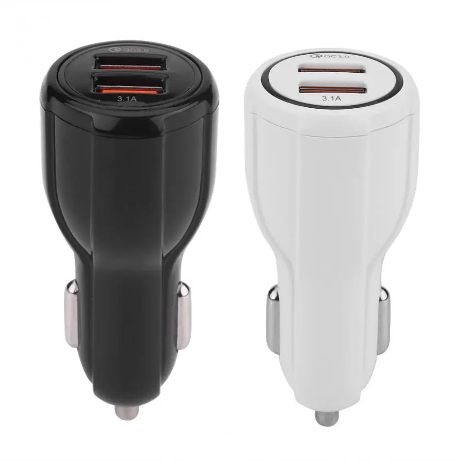 Быстрое зарядное устройство 3 0/QC3.0 с двумя USB портами быстрое автомобильное