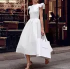 Женское винтажное платье BeAvant, длинное белое вечерние нее платье-трапеция, с оборками, без рукавов, для выпускного вечера, зима размера плюс