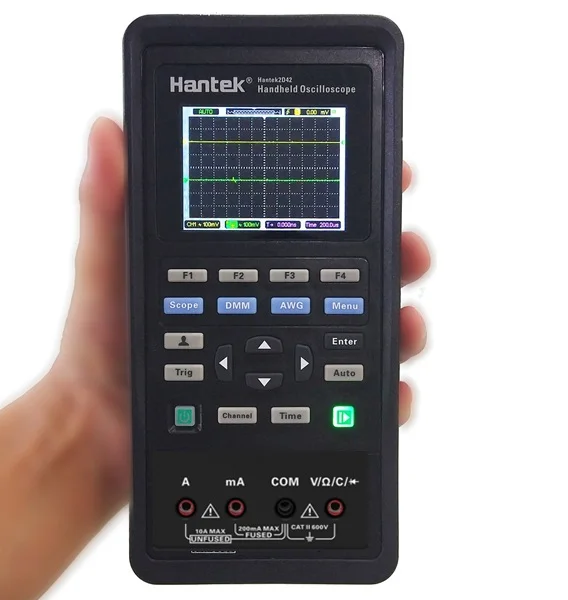Hantek 3в1 цифровой осциллограф + генератор сигналов мультиметр портативный USB 2