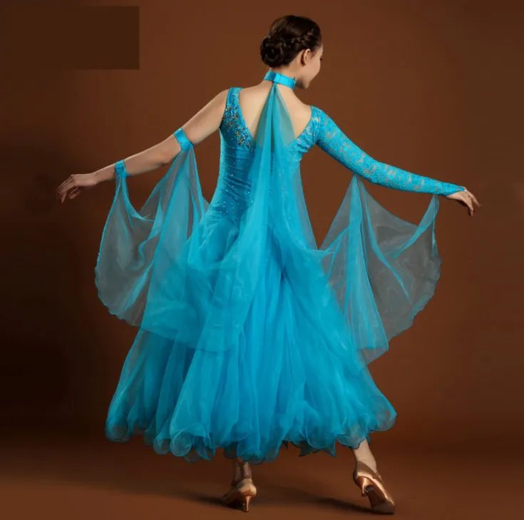 Платье для бальных танцев 2017 женское из лайкры новейший дизайн|ballroom competition